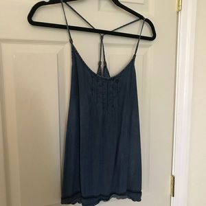Maurice Strappy Denim Tank